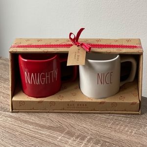 Rae Dunn Holiday Gift Set Naughty and Nice Mugs